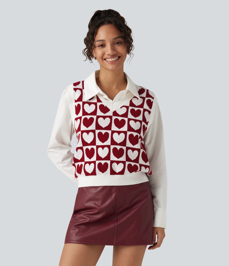 V Neck Casual Sweater Vests