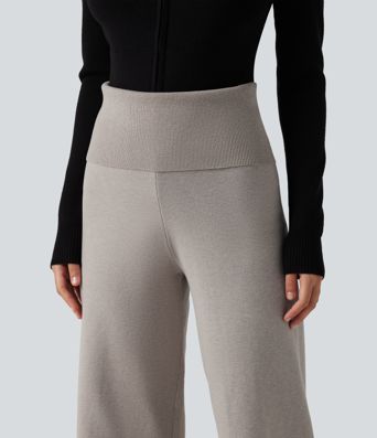 High Waisted Straight Leg Lounge Sweater Pants High Waisted Straight Leg Lounge Sweater Pants