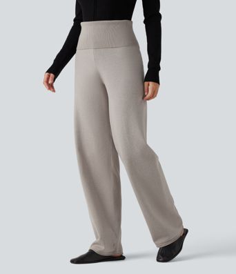 High Waisted Straight Leg Lounge Sweater Pants High Waisted Straight Leg Lounge Sweater Pants