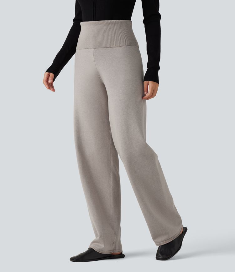 High Waisted Straight Leg Lounge Sweater Pants High Waisted Straight Leg Lounge Sweater Pants