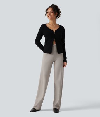 High Waisted Straight Leg Lounge Sweater Pants High Waisted Straight Leg Lounge Sweater Pants