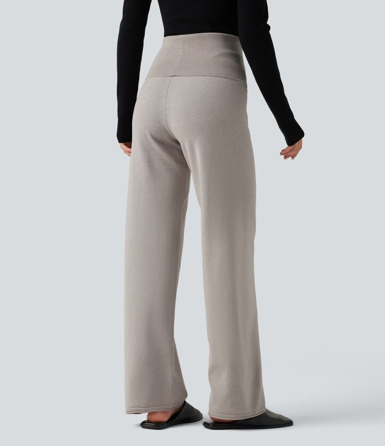 High Waisted Straight Leg Lounge Sweater Pants High Waisted Straight Leg Lounge Sweater Pants