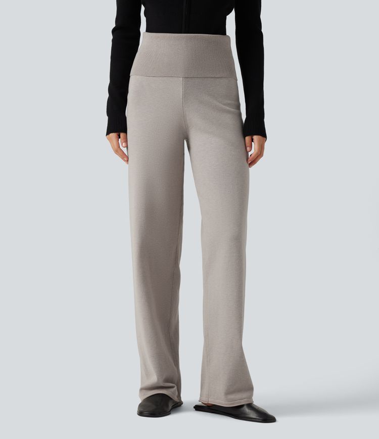High Waisted Straight Leg Lounge Sweater Pants High Waisted Straight Leg Lounge Sweater Pants