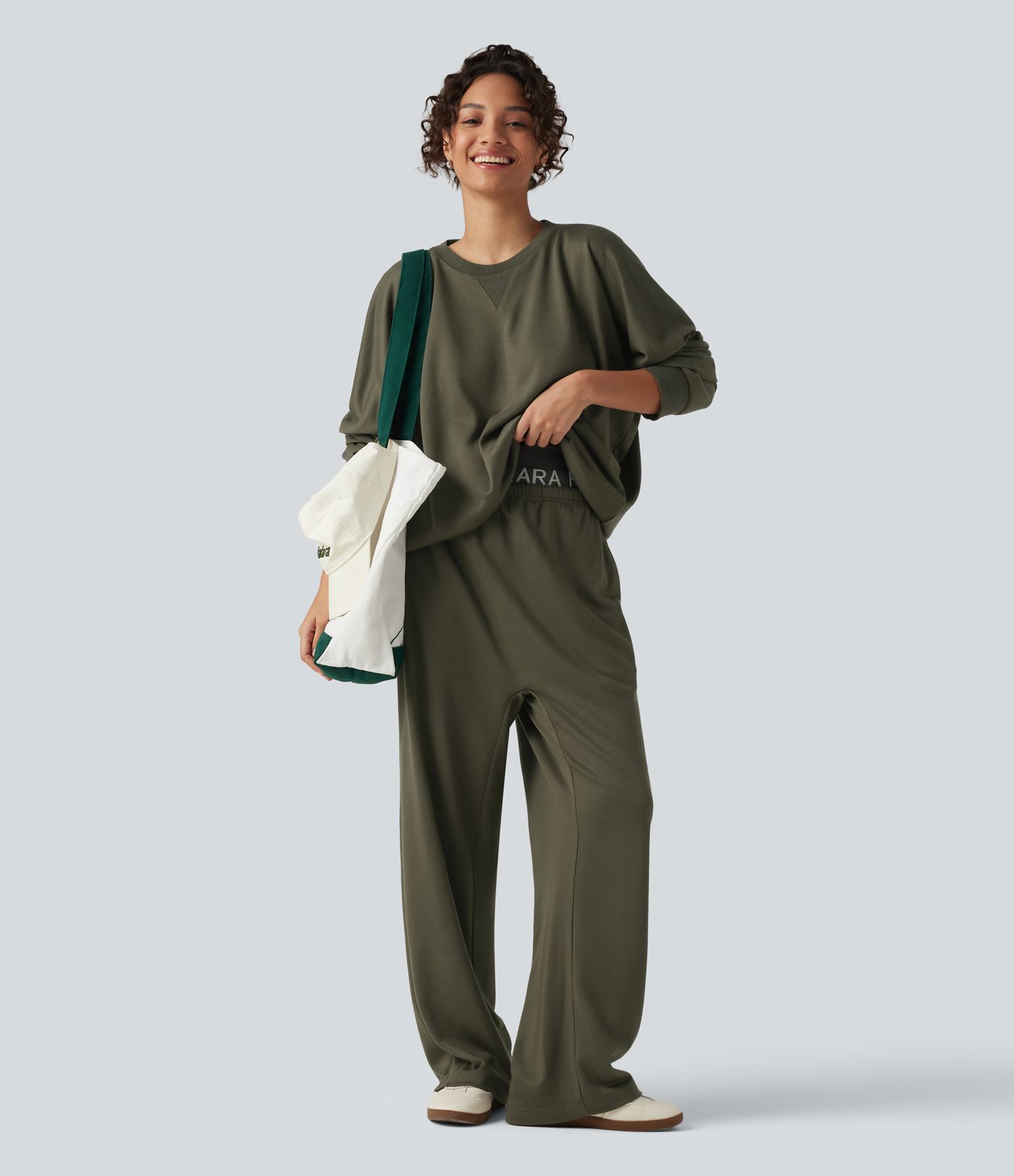 Low Rise Drawstring Straight Leg Casual Sweatpants with Pockets