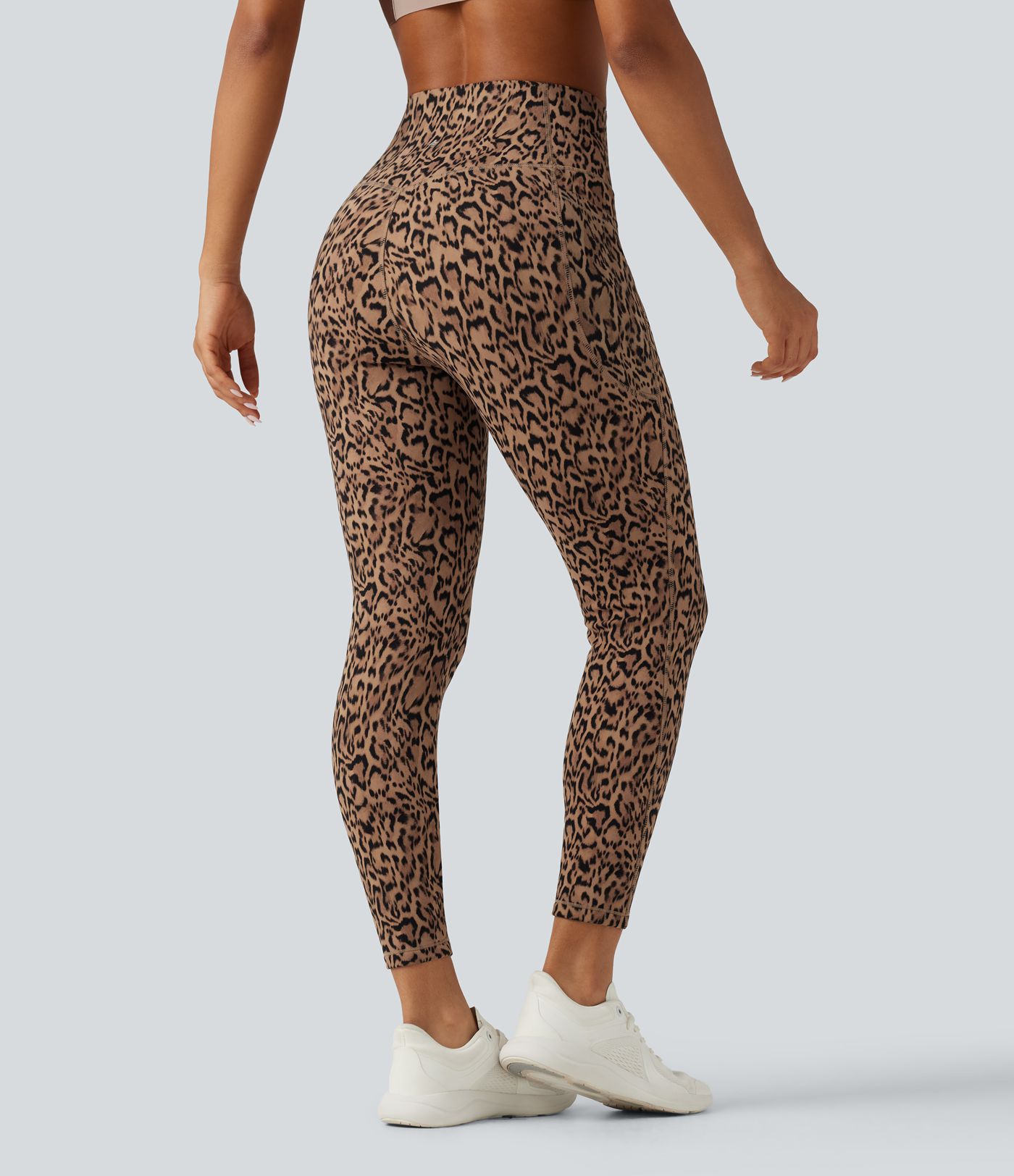 Halara UltraSculpt™ Leopard Print High Waisted Tummy Control Fleece Workout Leggings with Pockets Halara UltraSculpt™ Leopard Print High Waisted Tummy Control Fleece Workout Leggings with Pockets