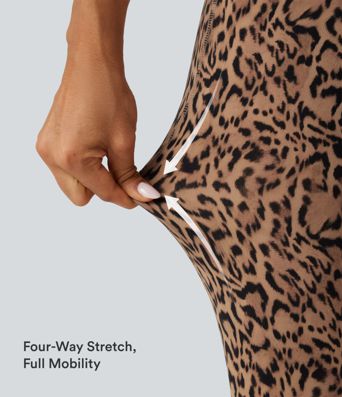 Halara UltraSculpt™ Leopard Print High Waisted Tummy Control Fleece Workout Leggings with Pockets Halara UltraSculpt™ Leopard Print High Waisted Tummy Control Fleece Workout Leggings with Pockets