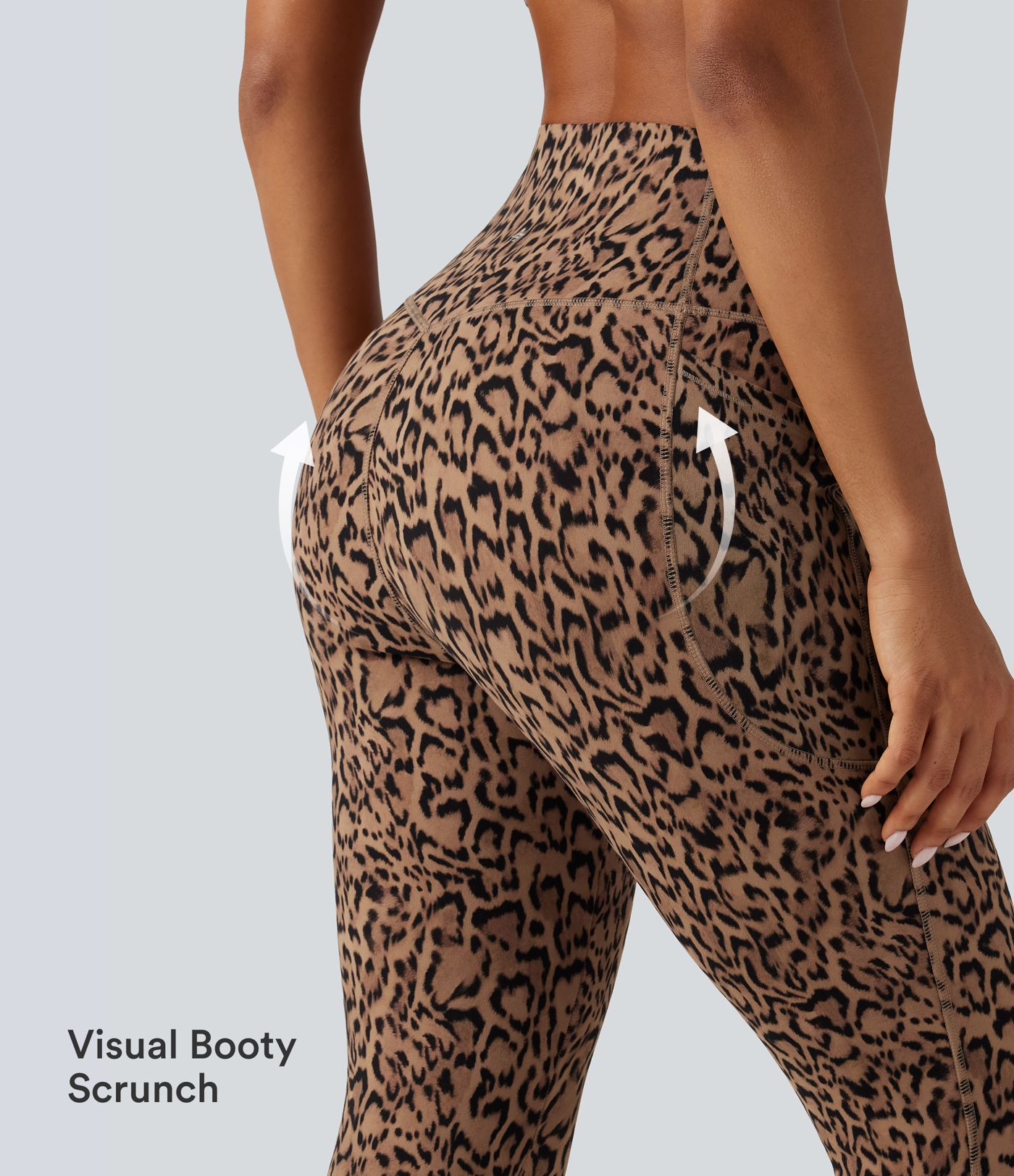 Halara UltraSculpt™ Leopard Print High Waisted Tummy Control Fleece Workout Leggings with Pockets Halara UltraSculpt™ Leopard Print High Waisted Tummy Control Fleece Workout Leggings with Pockets