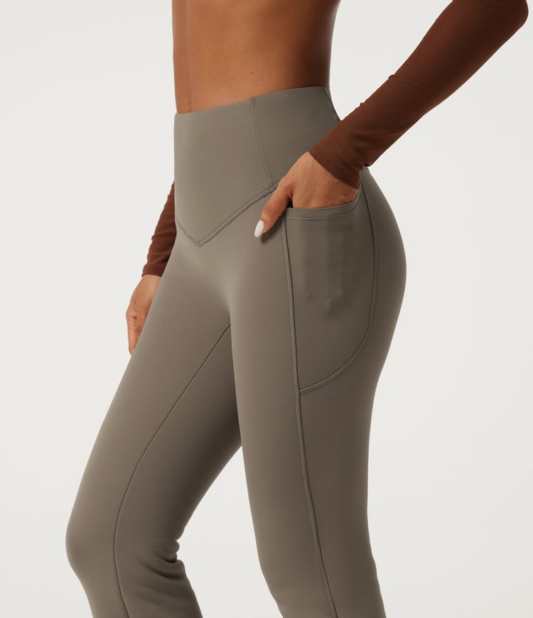 Halara UltraSculpt™ High Waisted Bootcut Fleece Workout Leggings with Pockets Halara UltraSculpt™ High Waisted Bootcut Fleece Workout Leggings with Pockets