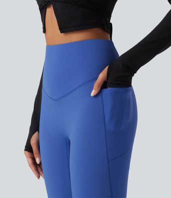 High Waisted Tummy Control Fleece Dance Joggers with Pockets High Waisted Tummy Control Fleece Dance Joggers with Pockets