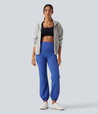 High Waisted Tummy Control Fleece Dance Joggers with Pockets High Waisted Tummy Control Fleece Dance Joggers with Pockets