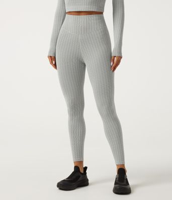 High Waisted Tummy Control Houndstooth Yoga Leggings High Waisted Tummy Control Houndstooth Yoga Leggings
