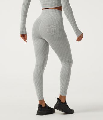 High Waisted Tummy Control Houndstooth Yoga Leggings High Waisted Tummy Control Houndstooth Yoga Leggings