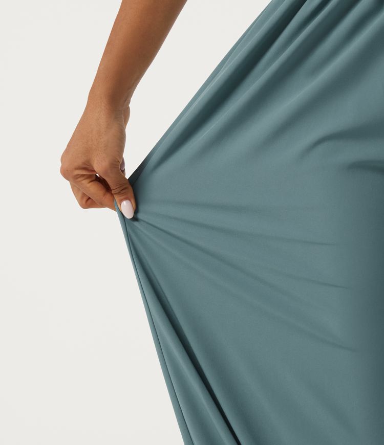 Breezeful™ High-Waist-Tanzhose mit Kordelzug, Kontrastspitze, schnelltrocknendem Material und Taschen Breezeful™ High-Waist-Tanzhose mit Kordelzug, Kontrastspitze, schnelltrocknendem Material und Taschen