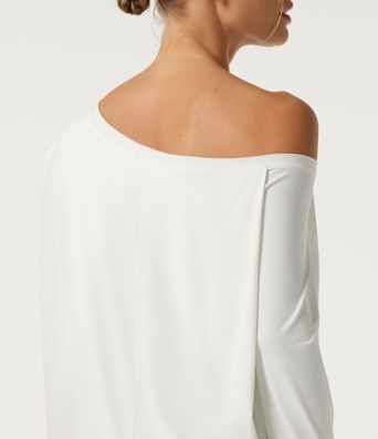 Haut de yoga asymétrique effet frais InstantCool à manches longues et détails plissés protection solaire UPF50+ Haut de yoga asymétrique effet frais InstantCool à manches longues et détails plissés protection solaire UPF50+