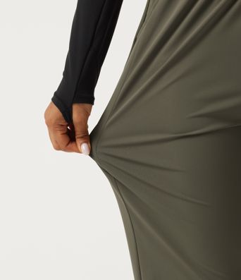 Wrinkle Recovery Mid Rise Quick Dry Workout Pants with Pockets Wrinkle Recovery Mid Rise Quick Dry Workout Pants with Pockets