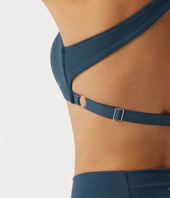 SoftlyZero Airy Light Support Sweetheart Neck Ruched Built-in Bra InstantCool Yoga Sports Top