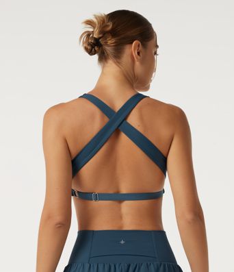 SoftlyZero Airy Light Support Sweetheart Neck Ruched Built-in Bra InstantCool Yoga Sports Top