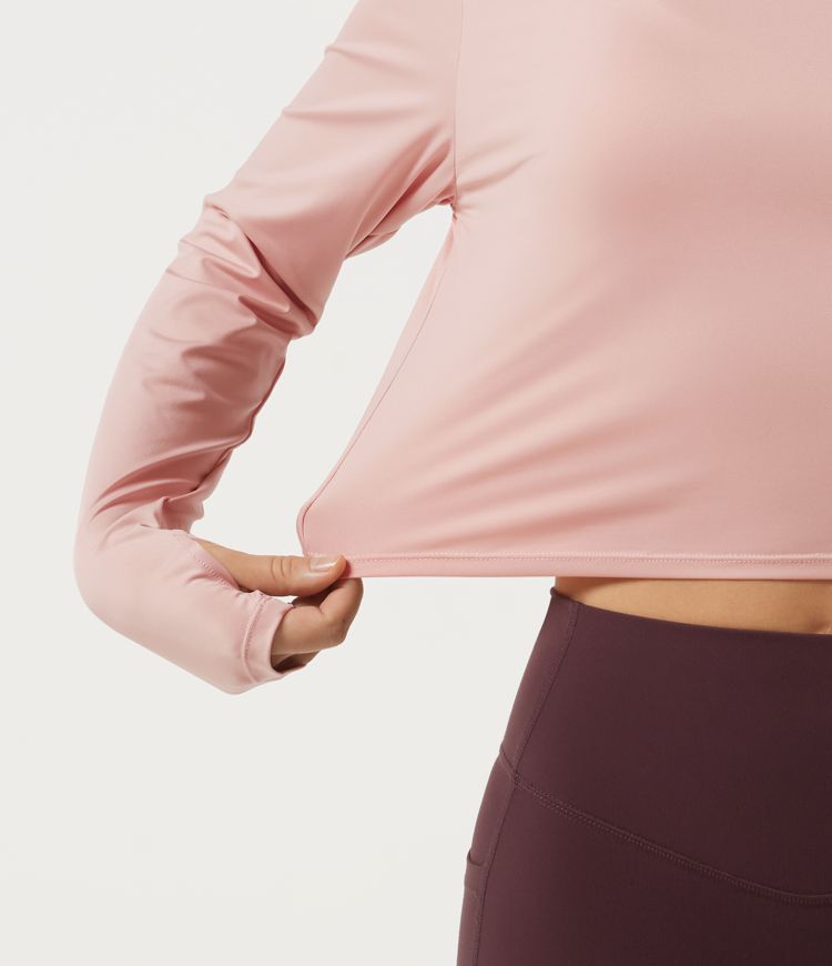 Round Neck Long Sleeve Cut Out Yoga Sports Top Round Neck Long Sleeve Cut Out Yoga Sports Top
