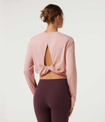 Round Neck Long Sleeve Cut Out Yoga Sports Top Round Neck Long Sleeve Cut Out Yoga Sports Top