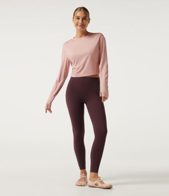 Round Neck Long Sleeve Cut Out Yoga Sports Top Round Neck Long Sleeve Cut Out Yoga Sports Top