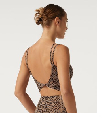 Halara UltraSculpt™ Leopard Print Light Support Square Neck Twisted Yoga Sports Bra with Built-in Bra Halara UltraSculpt™ Leopard Print Light Support Square Neck Twisted Yoga Sports Bra with Built-in Bra