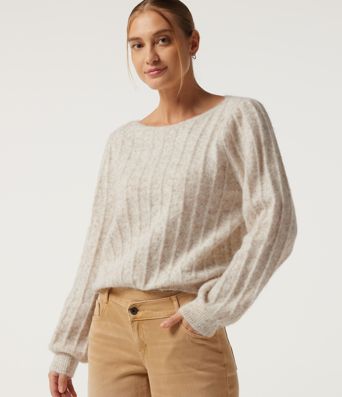 Boat Neck Long Sleeve Casual Sweater