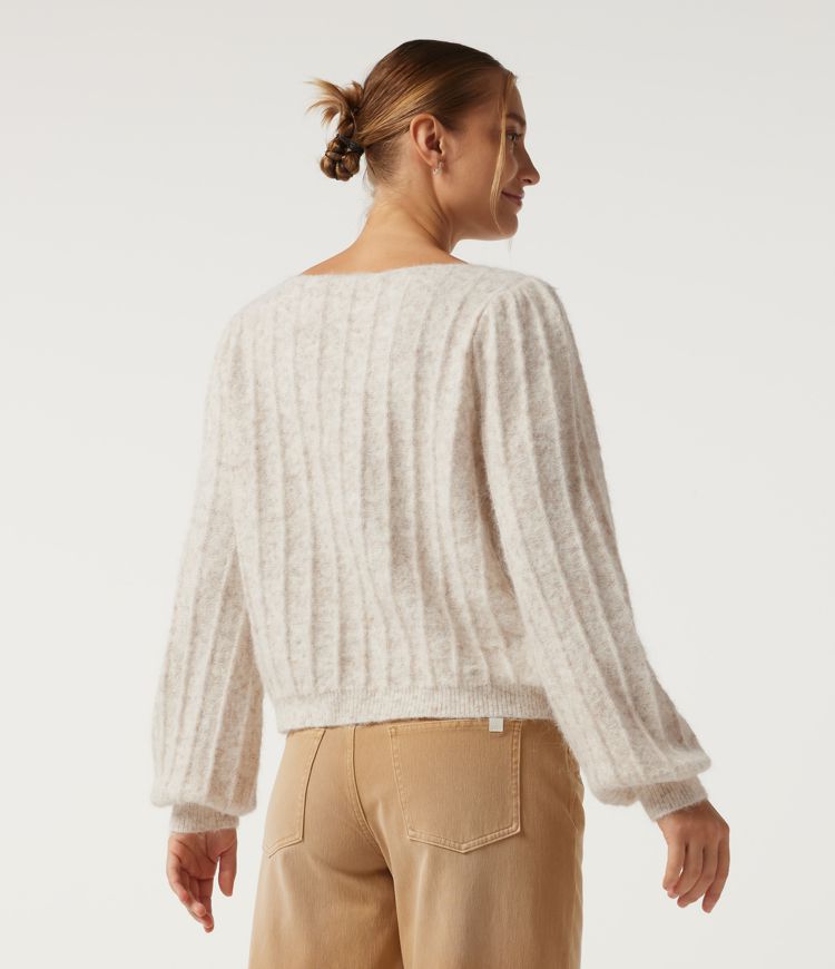 Boat Neck Long Sleeve Casual Sweater