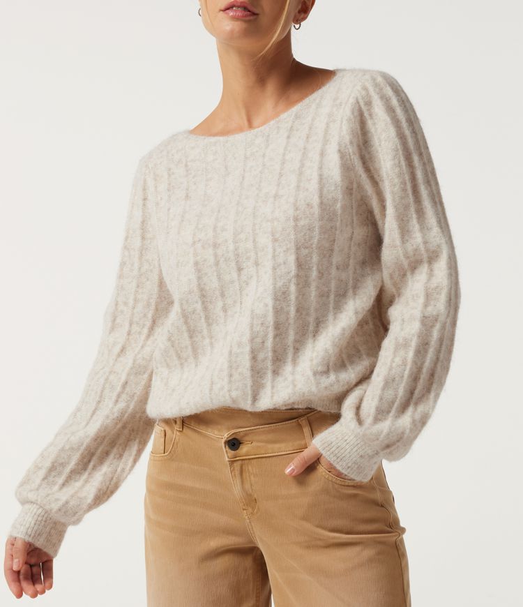 Boat Neck Long Sleeve Casual Sweater