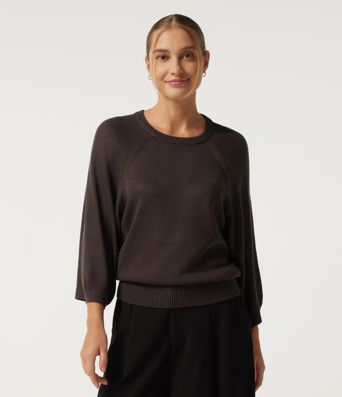 Round Neck Long Sleeve Work Sweater