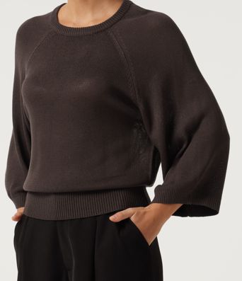 Round Neck Long Sleeve Work Sweater