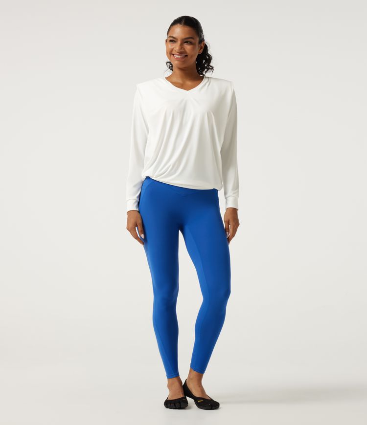 Haut de sport pour yoga, col en V, manches longues, InstantCool à séchage rapide - UPF50+ Haut de sport pour yoga, col en V, manches longues, InstantCool à séchage rapide - UPF50+
