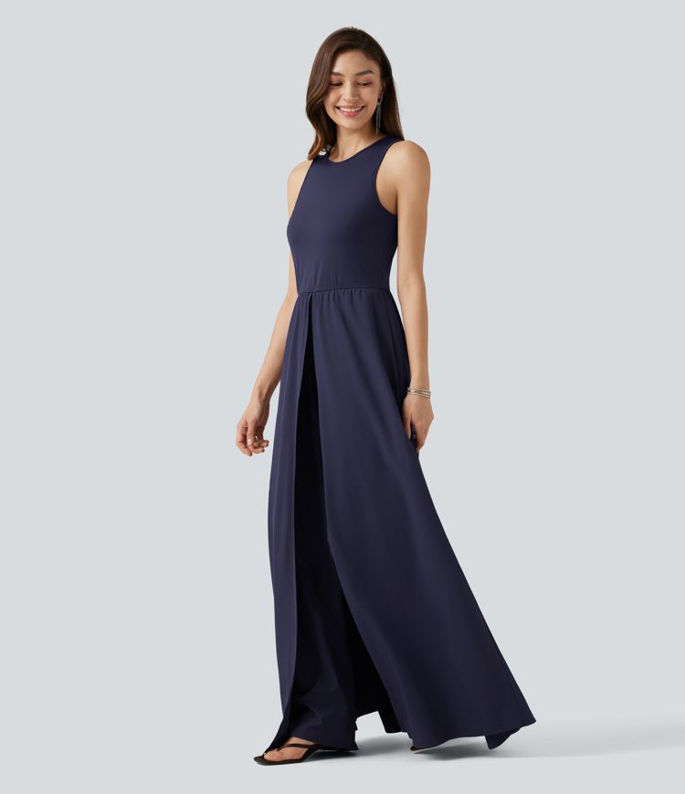 Breezeful™ Sleeveless Quick Dry Jumpsuit with Pockets-Easy Peezy Edition