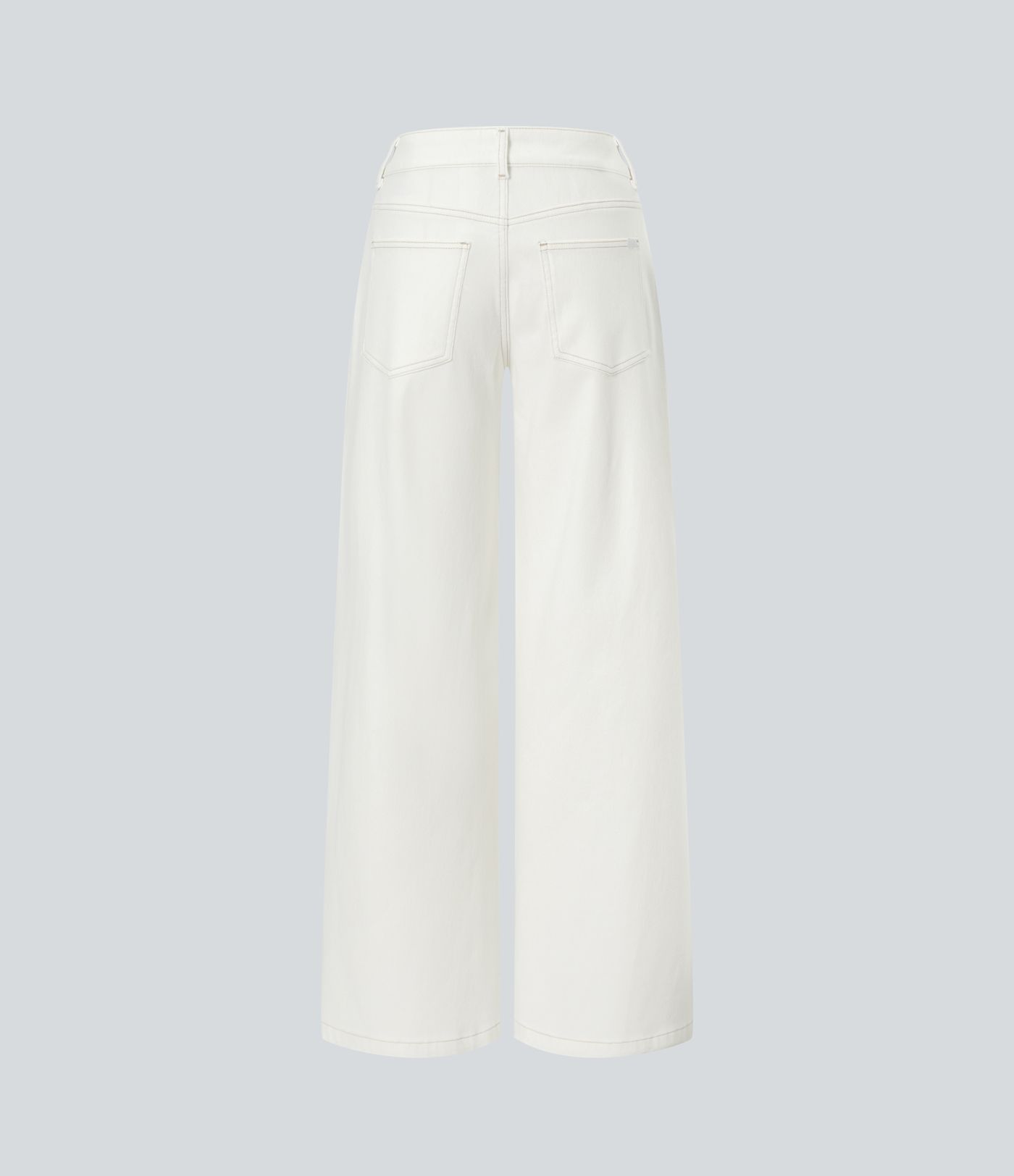 Halara Flex™ Low Rise Zipper Pockets Washed Baggy Wide Leg Casual Jeans