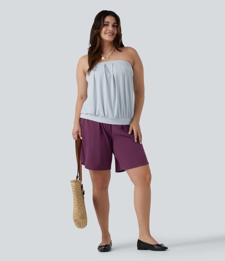 Plus Size Breezeful™ High Waisted Resort Shorts 8" with Pockets