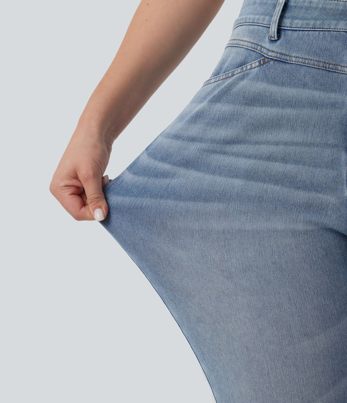 Halara Flex™ Plus Size High Waisted Split Capri Casual Slim Jeans with Pockets