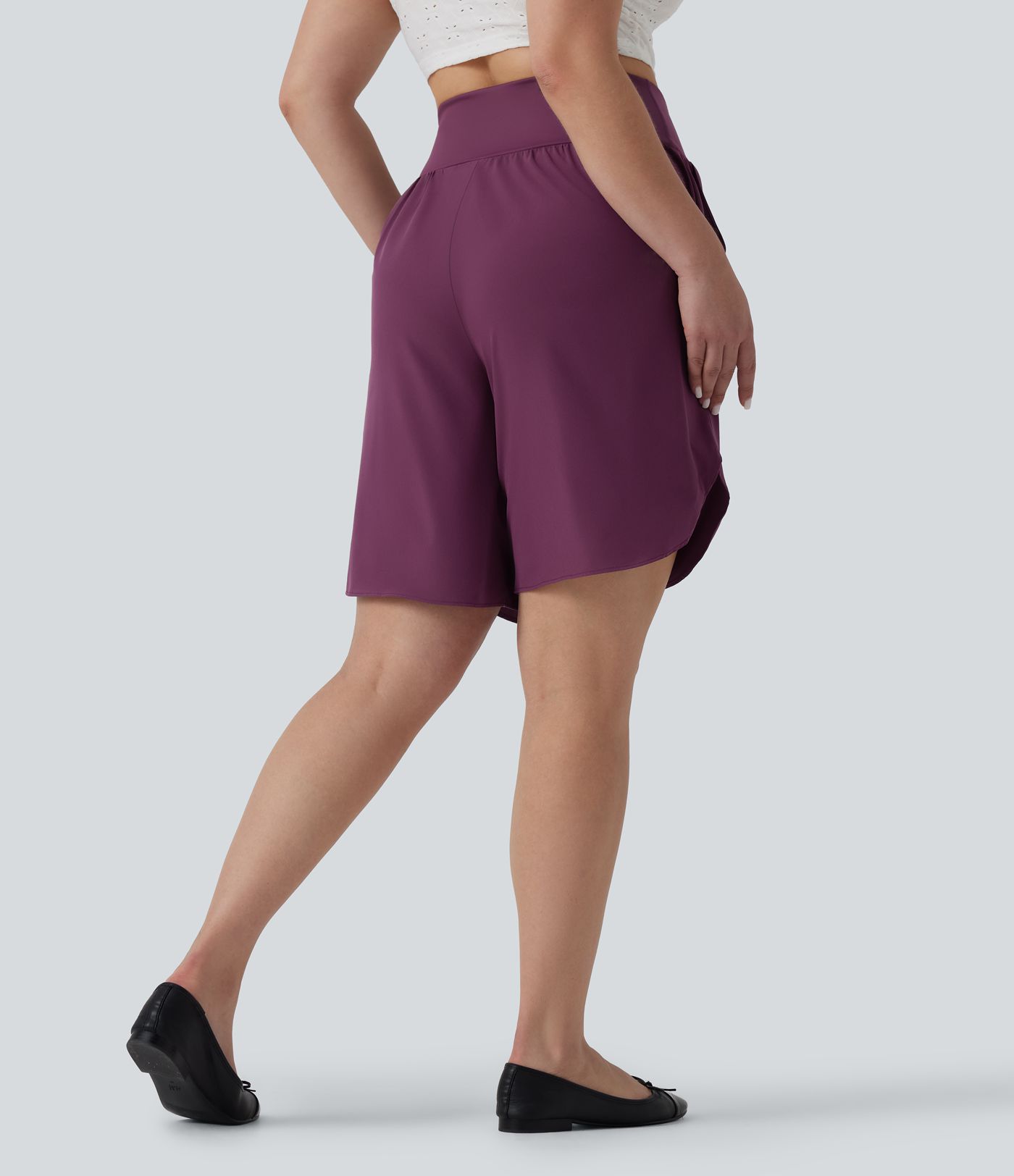 Plus Size Breezeful™ High Waisted Resort Shorts 8" with Pockets