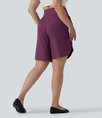 Plus Size Breezeful™ High Waisted Resort Shorts 8" with Pockets