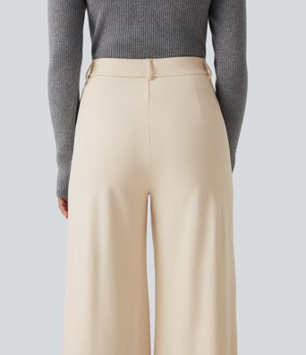Halara Flex™ DayStretch Pantalones de trabajo de talle alto y pernera recta con tratamiento antiarrugas y bolsillos Halara Flex™ DayStretch Pantalones de trabajo de talle alto y pernera recta con tratamiento antiarrugas y bolsillos