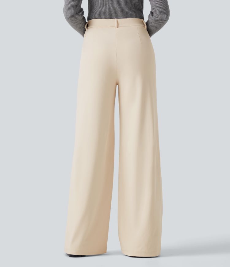 Halara Flex™ DayStretch Pantalones de trabajo de talle alto y pernera recta con tratamiento antiarrugas y bolsillos Halara Flex™ DayStretch Pantalones de trabajo de talle alto y pernera recta con tratamiento antiarrugas y bolsillos
