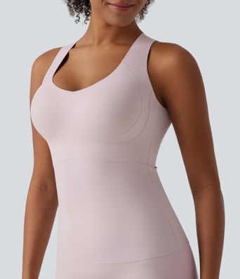 U Neck Push-Up Built-in Bra Casual Underwear
