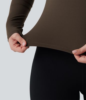 SoftlyZero™ Airy - haut de sport pour yoga à col montant (mock neck), manches longues, technologie InstantCool SoftlyZero™ Airy - haut de sport pour yoga à col montant (mock neck), manches longues, technologie InstantCool