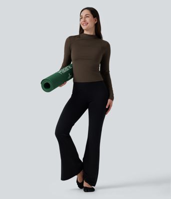 SoftlyZero™ Airy - haut de sport pour yoga à col montant (mock neck), manches longues, technologie InstantCool SoftlyZero™ Airy - haut de sport pour yoga à col montant (mock neck), manches longues, technologie InstantCool
