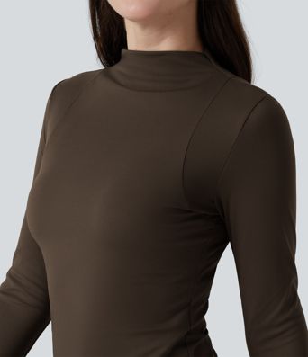 SoftlyZero™ Airy - haut de sport pour yoga à col montant (mock neck), manches longues, technologie InstantCool SoftlyZero™ Airy - haut de sport pour yoga à col montant (mock neck), manches longues, technologie InstantCool
