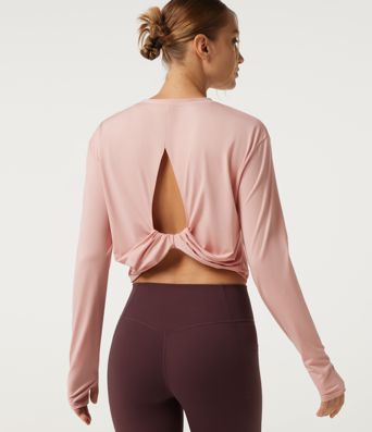 Round Neck Long Sleeve Cut Out Yoga Sports Top Round Neck Long Sleeve Cut Out Yoga Sports Top