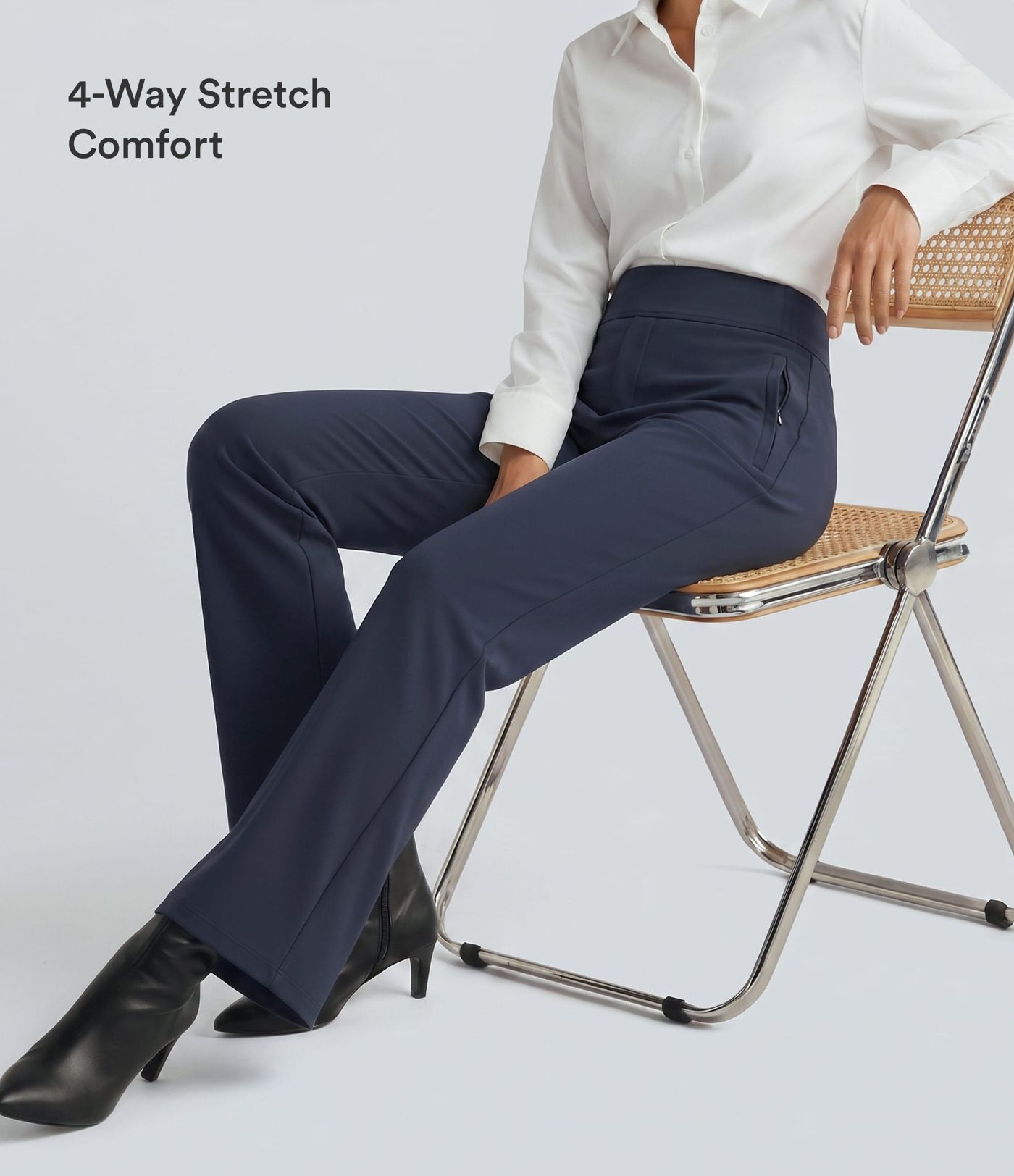 Halara Flex™ DayStretch Mid Rise Side Zipper Pocket Work Flare Pants