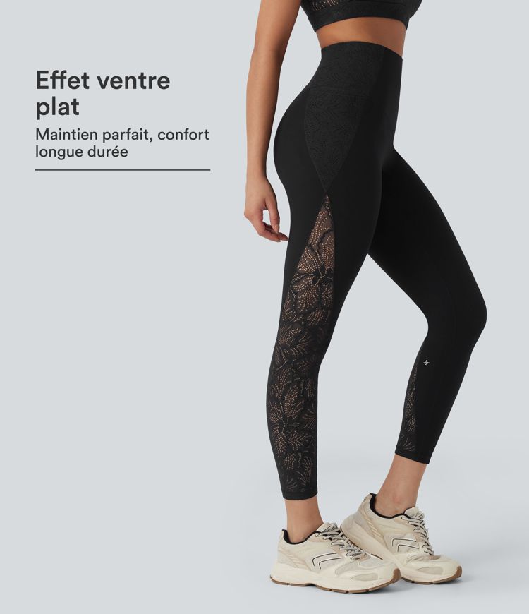 Legging d'entraînement gainant taille haute avec détails dentelle contrastée et poches Halara UltraSculpt™ Legging d'entraînement gainant taille haute avec détails dentelle contrastée et poches Halara UltraSculpt™