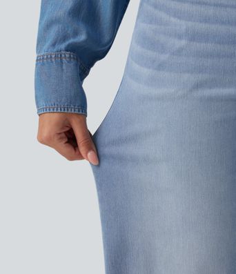 Jean droit Halara Flex™ taille haute avec poches Jean droit Halara Flex™ taille haute avec poches