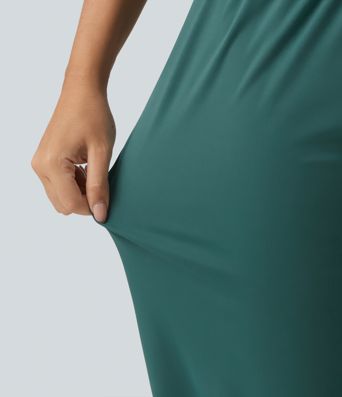 High Waisted Ruched Running Joggers with Pockets