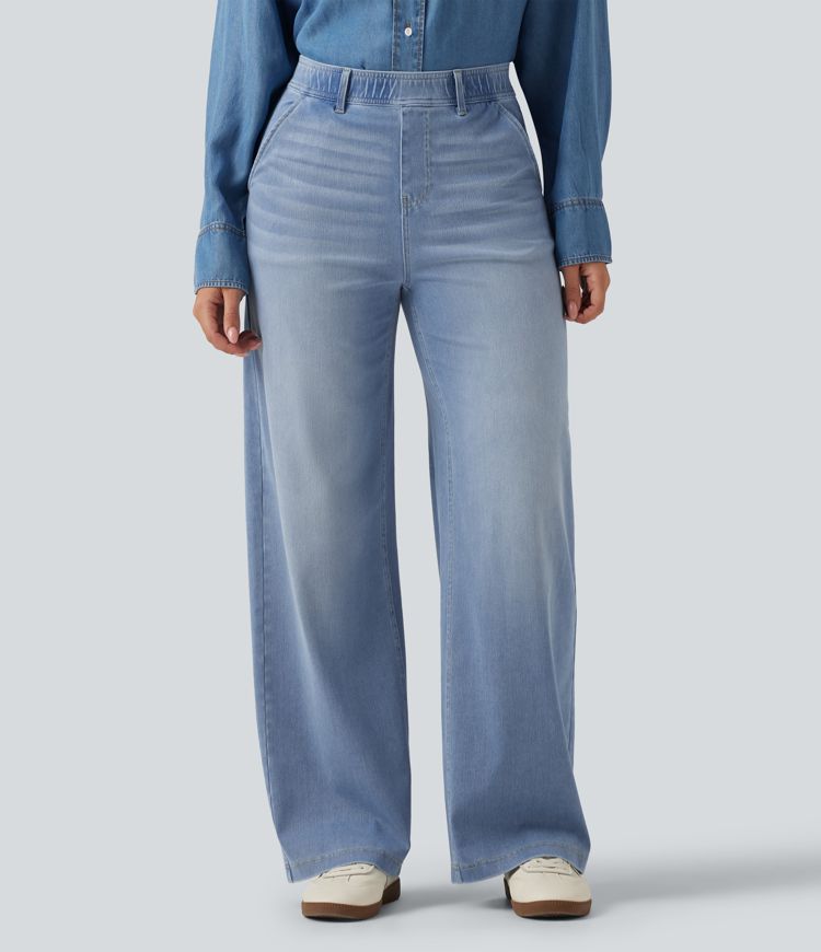 Jean droit Halara Flex™ taille haute avec poches Jean droit Halara Flex™ taille haute avec poches