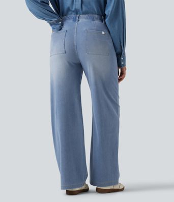 Jean droit Halara Flex™ taille haute avec poches Jean droit Halara Flex™ taille haute avec poches
